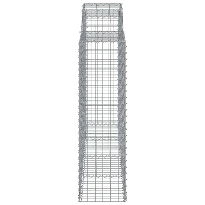 Arched Gabion Baskets 8 pcs 200x50x140/160 cm Galvanised Iron