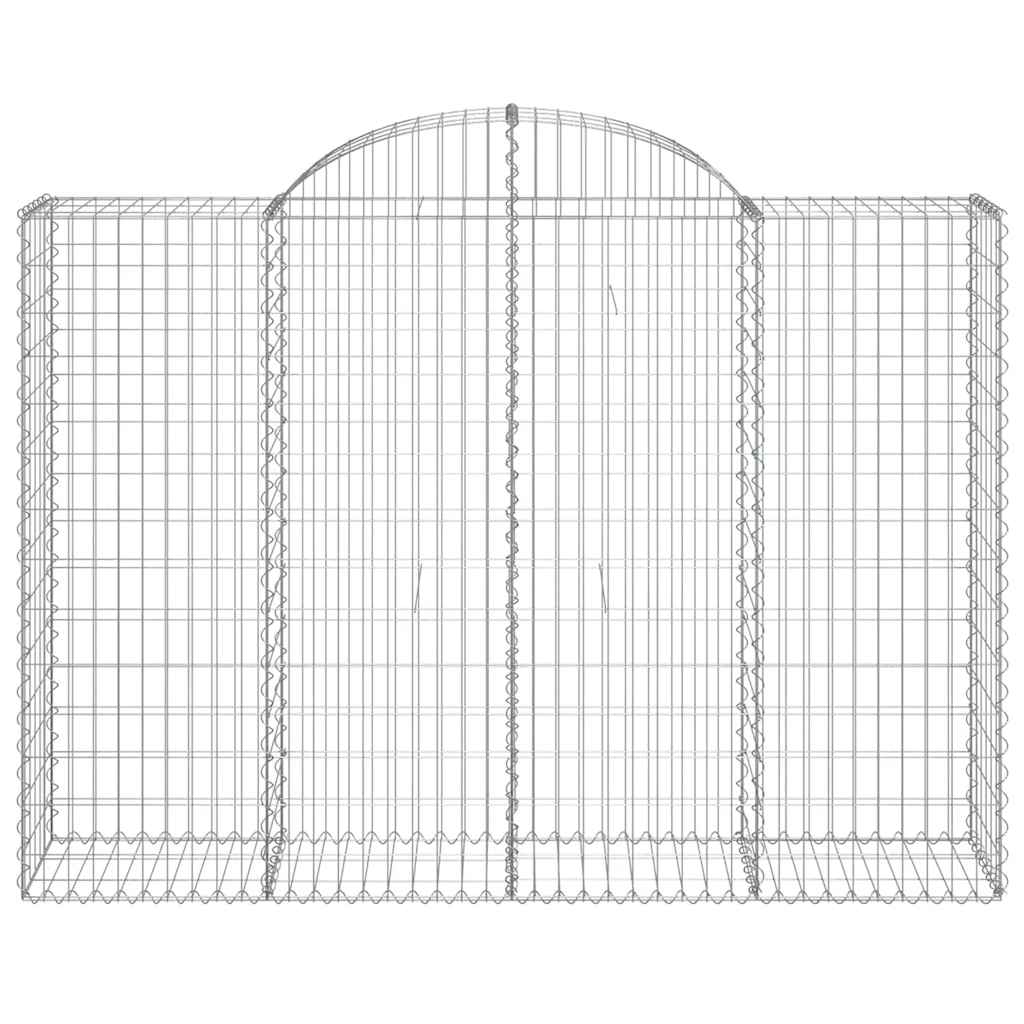 Arched Gabion Baskets 10 pcs 200x50x140/160 cm Galvanised Iron