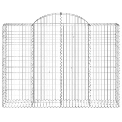 Arched Gabion Baskets 10 pcs 200x50x140/160 cm Galvanised Iron