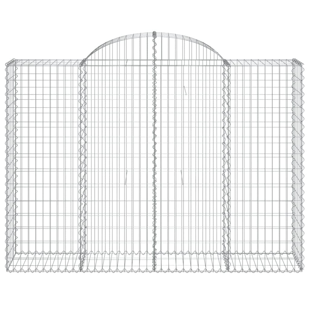 Arched Gabion Baskets 12 pcs 200x50x140/160 cm Galvanised Iron