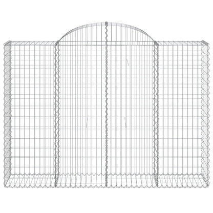 Arched Gabion Baskets 13 pcs 200x50x140/160 cm Galvanised Iron