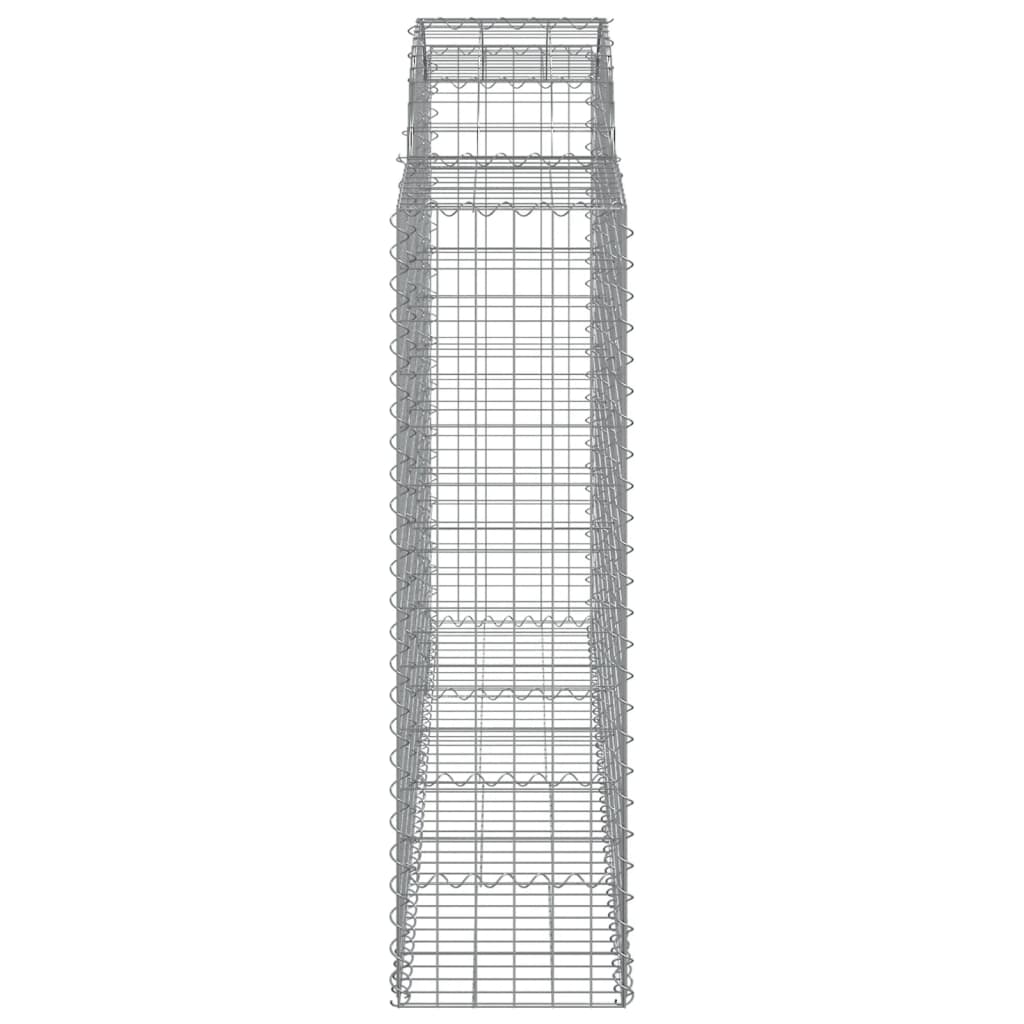 Arched Gabion Baskets 13 pcs 200x50x140/160 cm Galvanised Iron