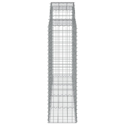 Arched Gabion Baskets 18 pcs 200x50x140/160 cm Galvanised Iron