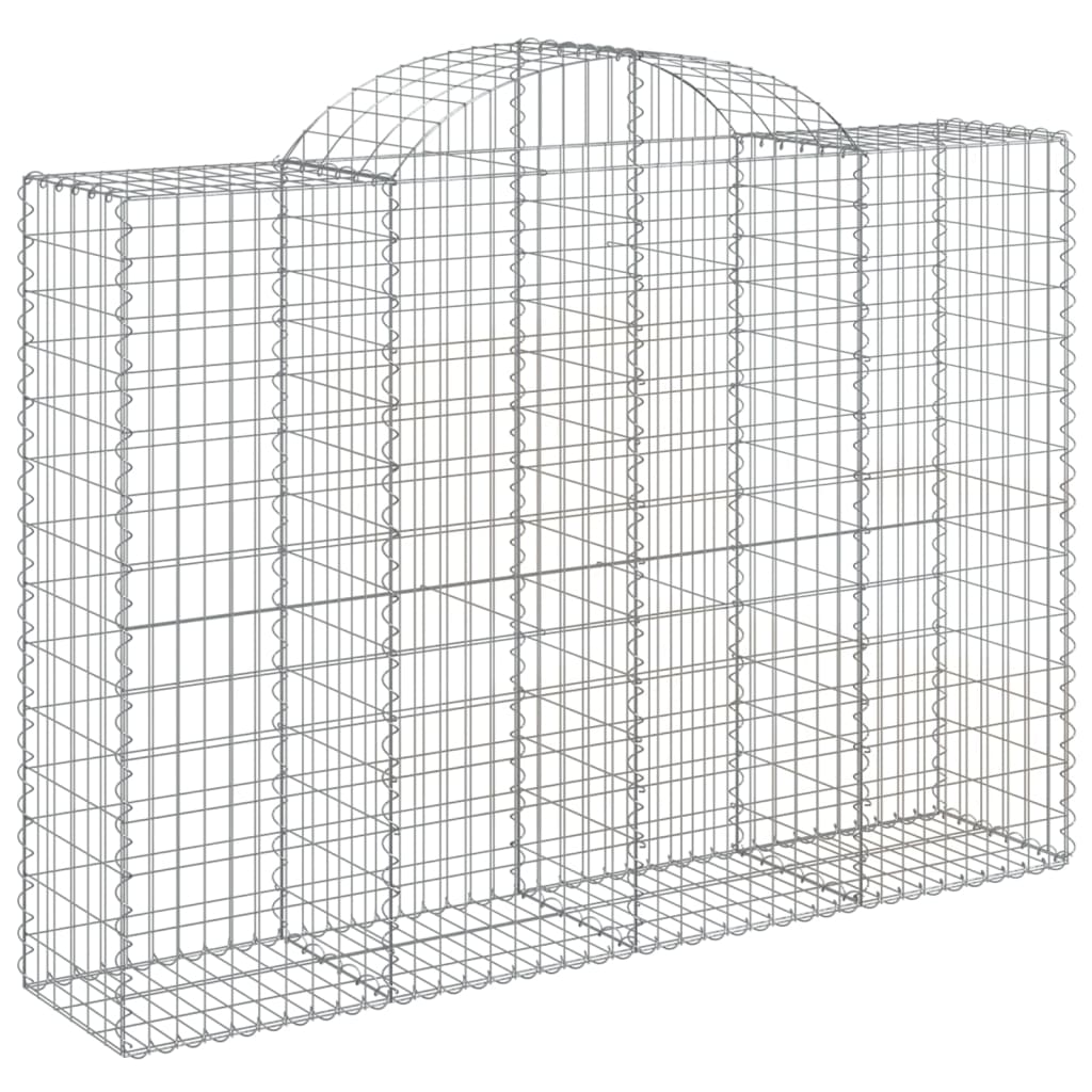 Arched Gabion Baskets 25 pcs 200x50x140/160 cm Galvanised Iron