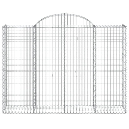 Arched Gabion Baskets 25 pcs 200x50x140/160 cm Galvanised Iron