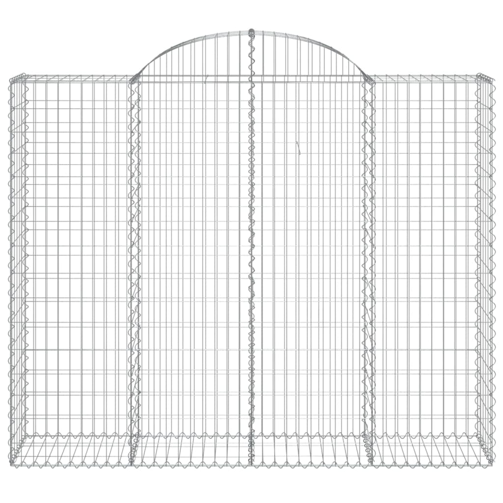 Arched Gabion Baskets 3 pcs 200x50x160/180 cm Galvanised Iron