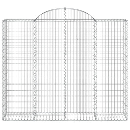 Arched Gabion Baskets 3 pcs 200x50x160/180 cm Galvanised Iron