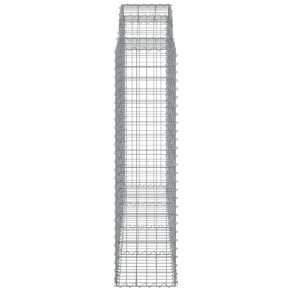 Arched Gabion Baskets 3 pcs 200x50x160/180 cm Galvanised Iron