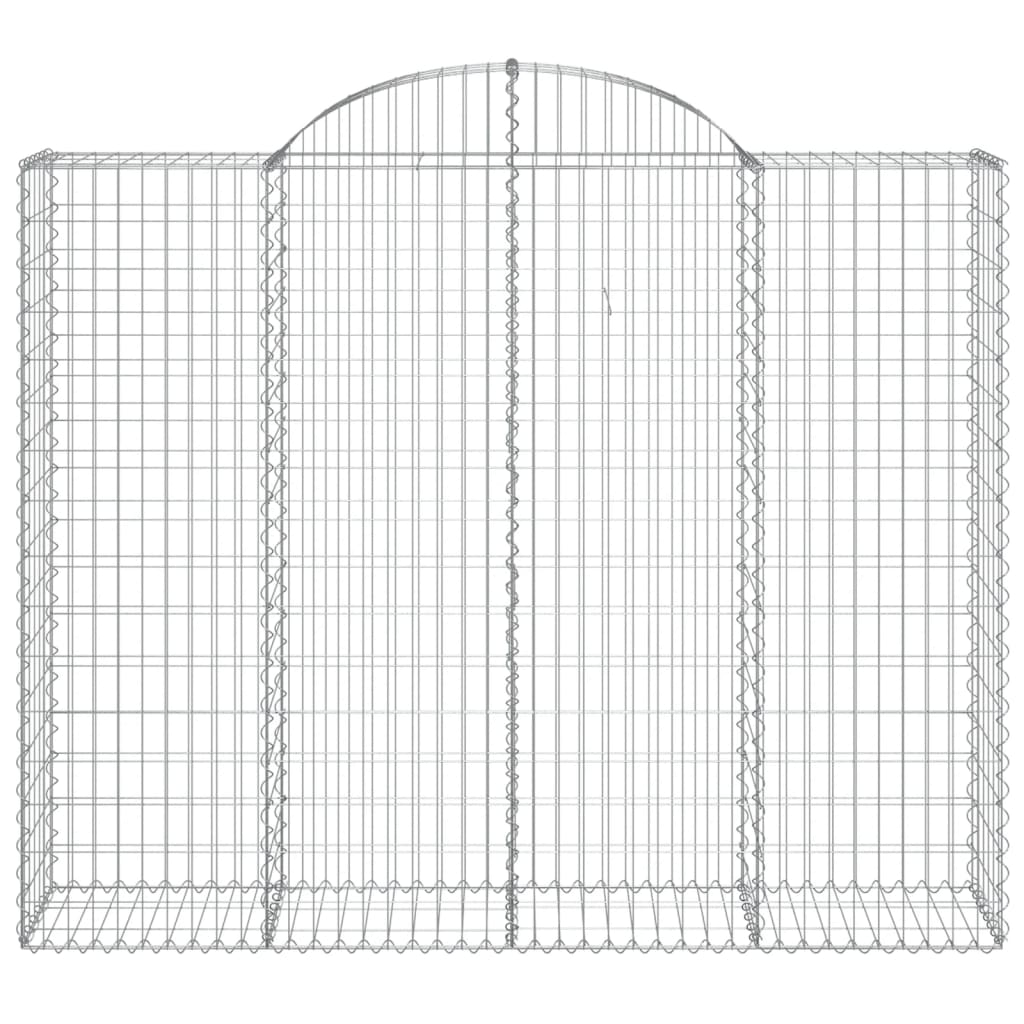 Arched Gabion Baskets 8 pcs 200x50x160/180 cm Galvanised Iron