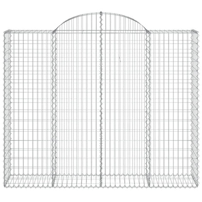 Arched Gabion Baskets 8 pcs 200x50x160/180 cm Galvanised Iron