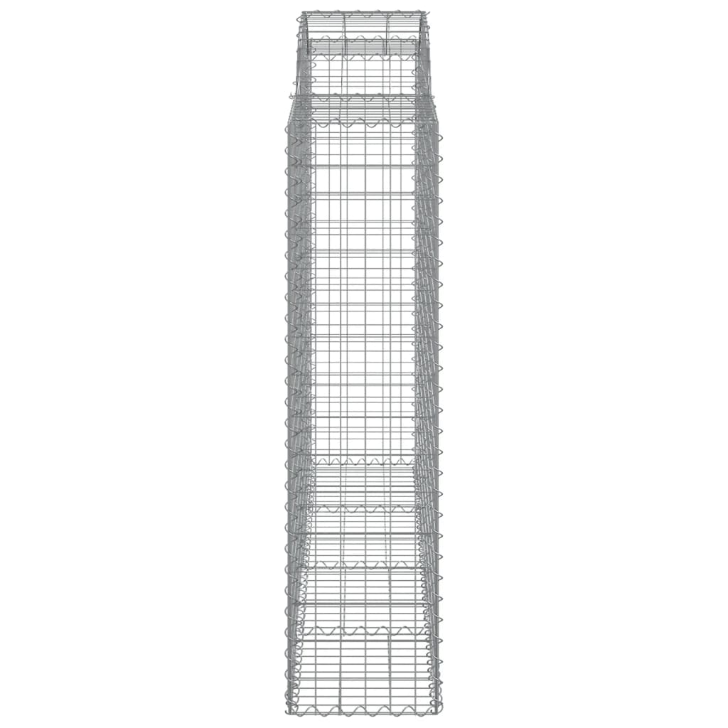 Arched Gabion Baskets 8 pcs 200x50x160/180 cm Galvanised Iron