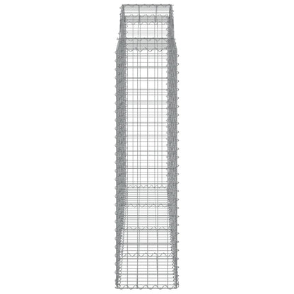 Arched Gabion Baskets 8 pcs 200x50x160/180 cm Galvanised Iron