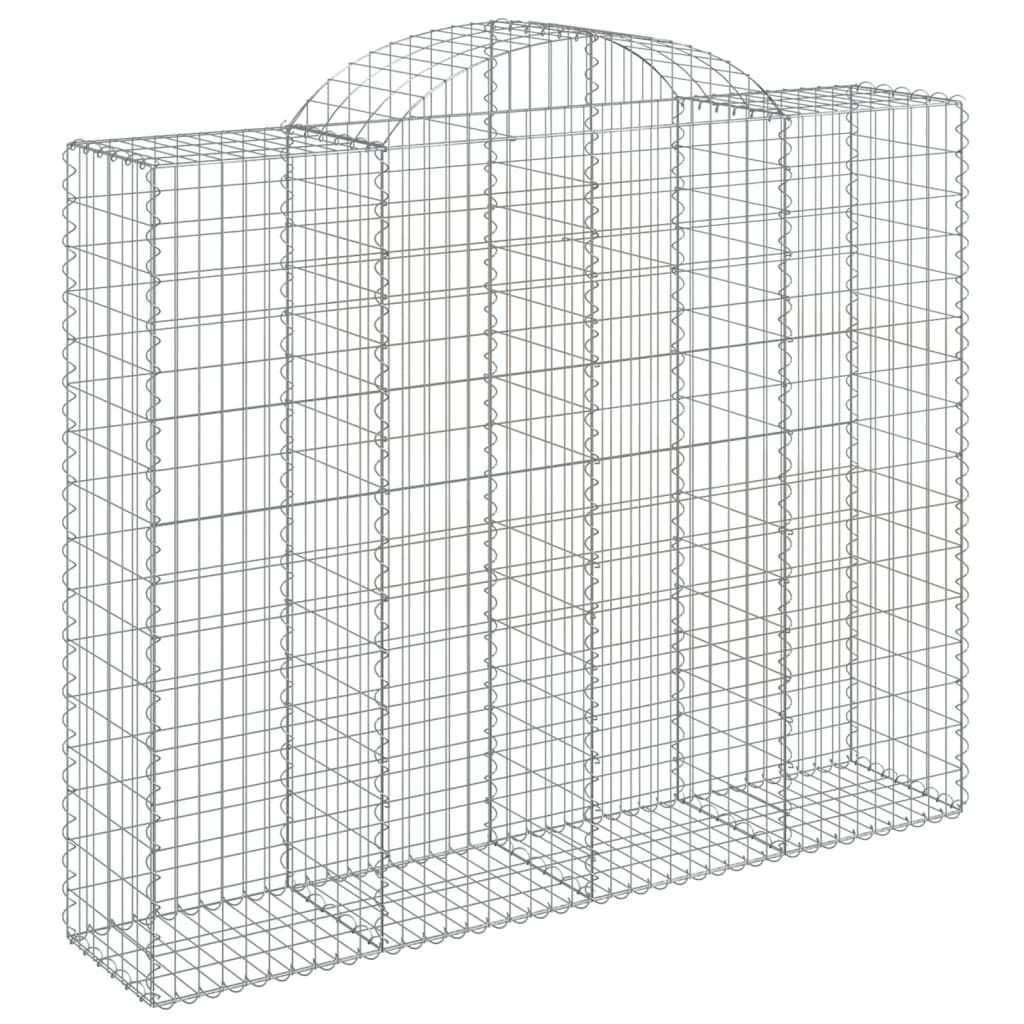 Arched Gabion Baskets 12 pcs 200x50x160/180 cm Galvanised Iron