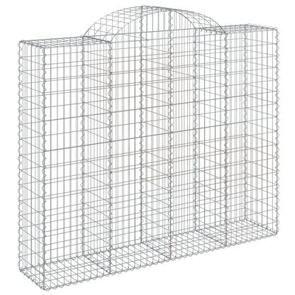 Arched Gabion Baskets 14 pcs 200x50x160/180 cm Galvanised Iron