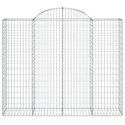 Arched Gabion Baskets 14 pcs 200x50x160/180 cm Galvanised Iron