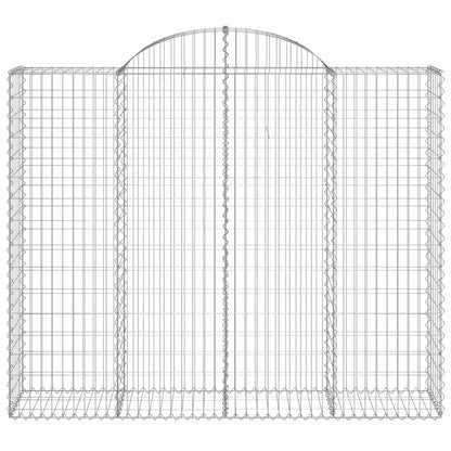Arched Gabion Baskets 15 pcs 200x50x160/180 cm Galvanised Iron