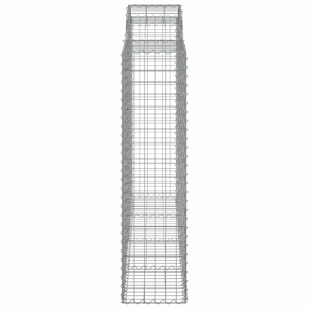 Arched Gabion Baskets 15 pcs 200x50x160/180 cm Galvanised Iron