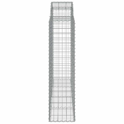 Arched Gabion Baskets 15 pcs 200x50x160/180 cm Galvanised Iron