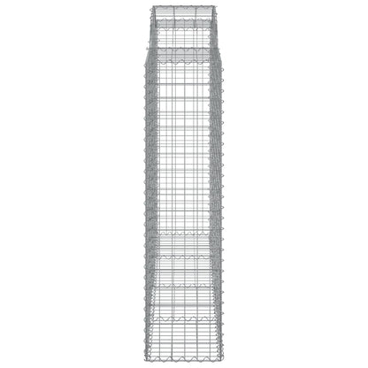 Arched Gabion Baskets 25 pcs 200x50x160/180 cm Galvanised Iron