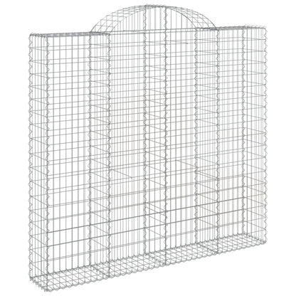 Arched Gabion Baskets 3 pcs 200x50x180/200 cm Galvanised Iron