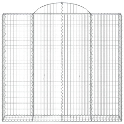 Arched Gabion Baskets 3 pcs 200x50x180/200 cm Galvanised Iron
