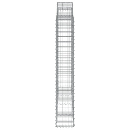 Arched Gabion Baskets 6 pcs 200x50x180/200 cm Galvanised Iron
