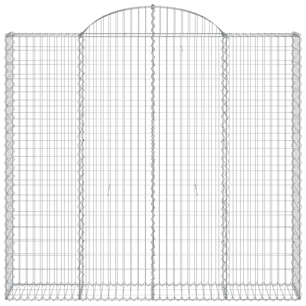 Arched Gabion Baskets 7 pcs 200x50x180/200 cm Galvanised Iron