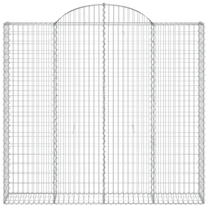 Arched Gabion Baskets 7 pcs 200x50x180/200 cm Galvanised Iron