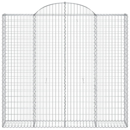Arched Gabion Baskets 8 pcs 200x50x180/200 cm Galvanised Iron