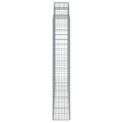 Arched Gabion Baskets 8 pcs 200x50x180/200 cm Galvanised Iron