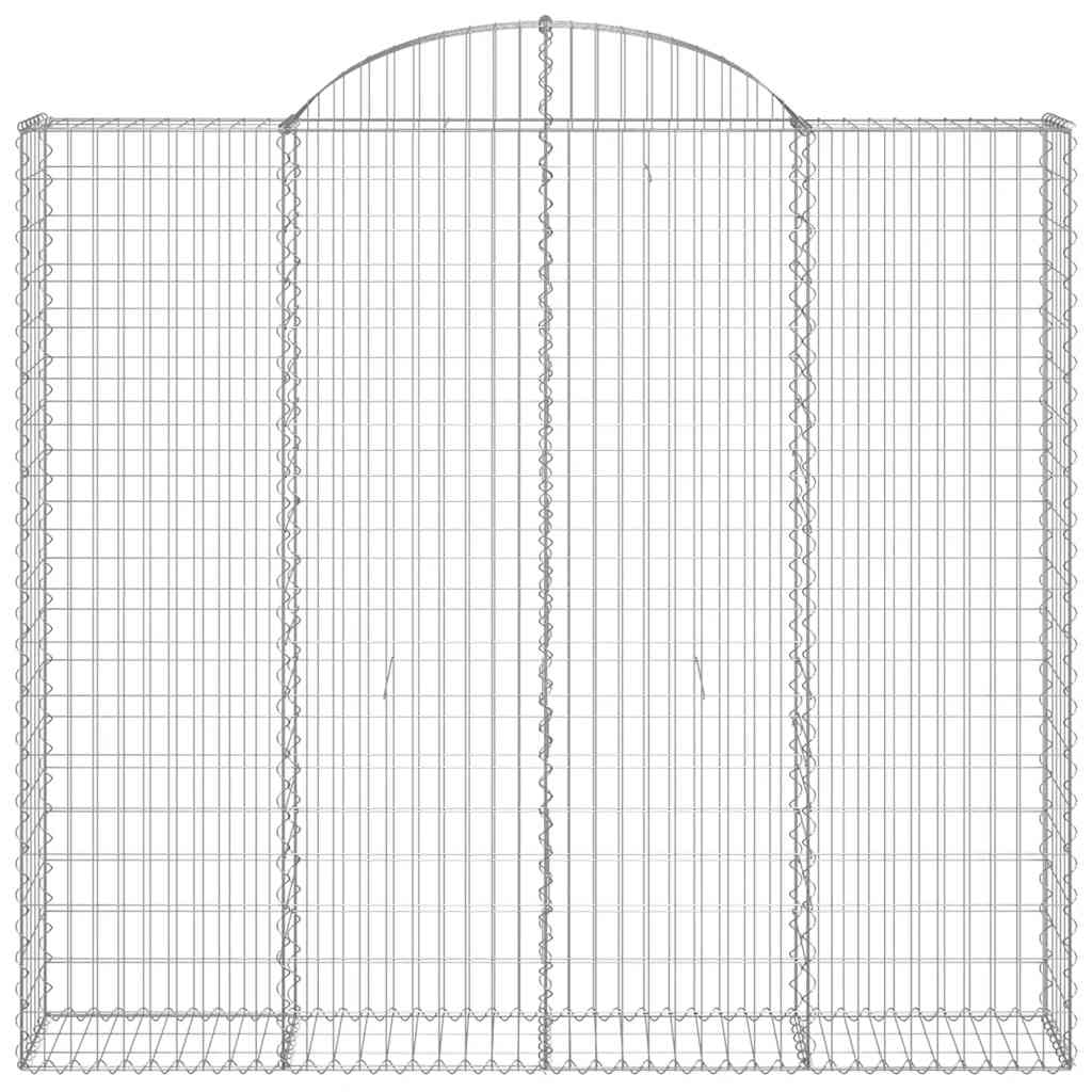 Arched Gabion Baskets 9 pcs 200x50x180/200 cm Galvanised Iron