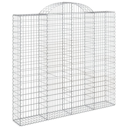 Arched Gabion Baskets 11 pcs 200x50x180/200 cm Galvanised Iron