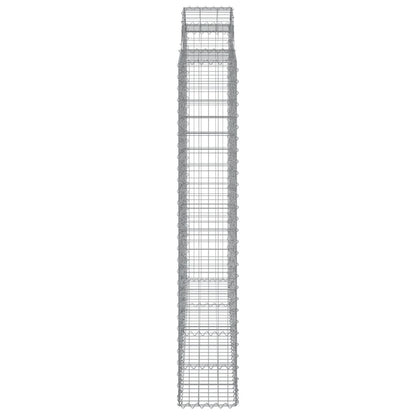 Arched Gabion Baskets 11 pcs 200x50x180/200 cm Galvanised Iron