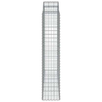 Arched Gabion Baskets 2 pcs 200x50x200/220 cm Galvanised Iron
