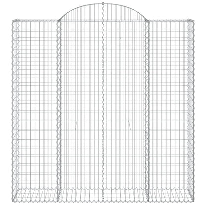 Arched Gabion Baskets 8 pcs 200x50x200/220 cm Galvanised Iron