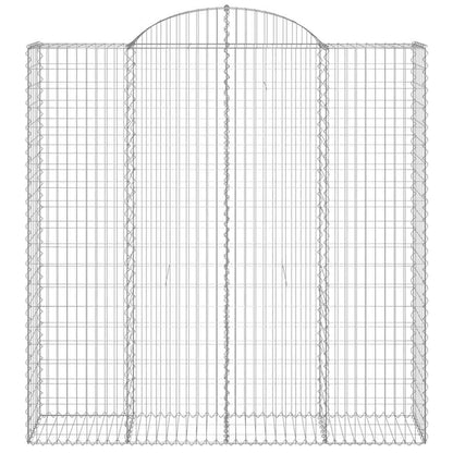 Arched Gabion Baskets 9 pcs 200x50x200/220 cm Galvanised Iron