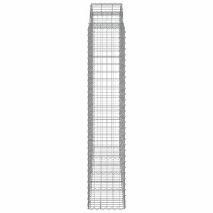 Arched Gabion Baskets 9 pcs 200x50x200/220 cm Galvanised Iron