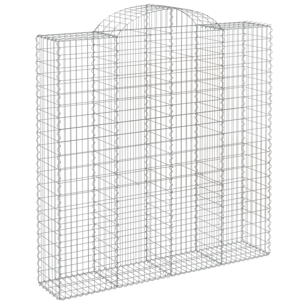 Arched Gabion Baskets 10 pcs 200x50x200/220 cm Galvanised Iron