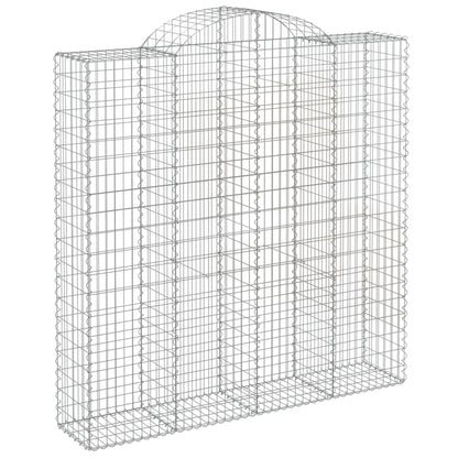 Arched Gabion Baskets 10 pcs 200x50x200/220 cm Galvanised Iron