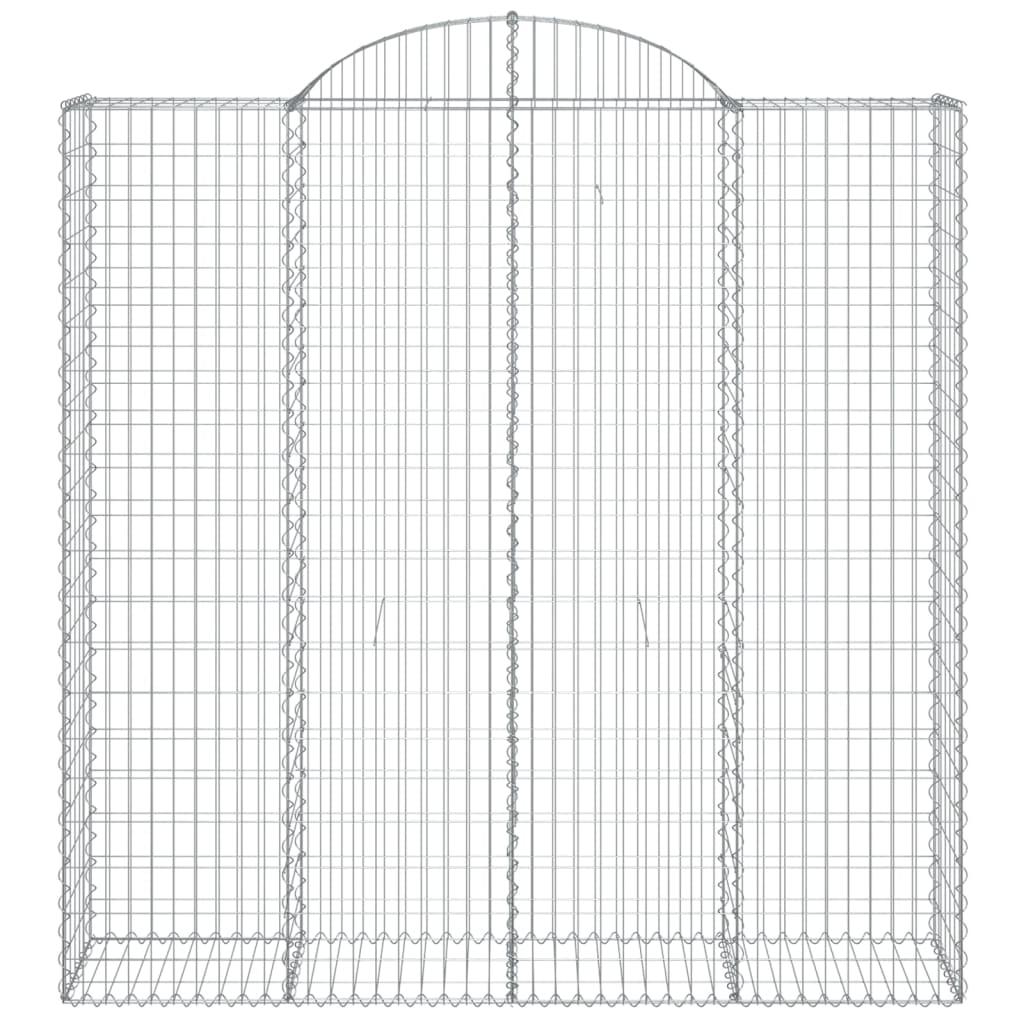 Arched Gabion Baskets 12 pcs 200x50x200/220 cm Galvanised Iron