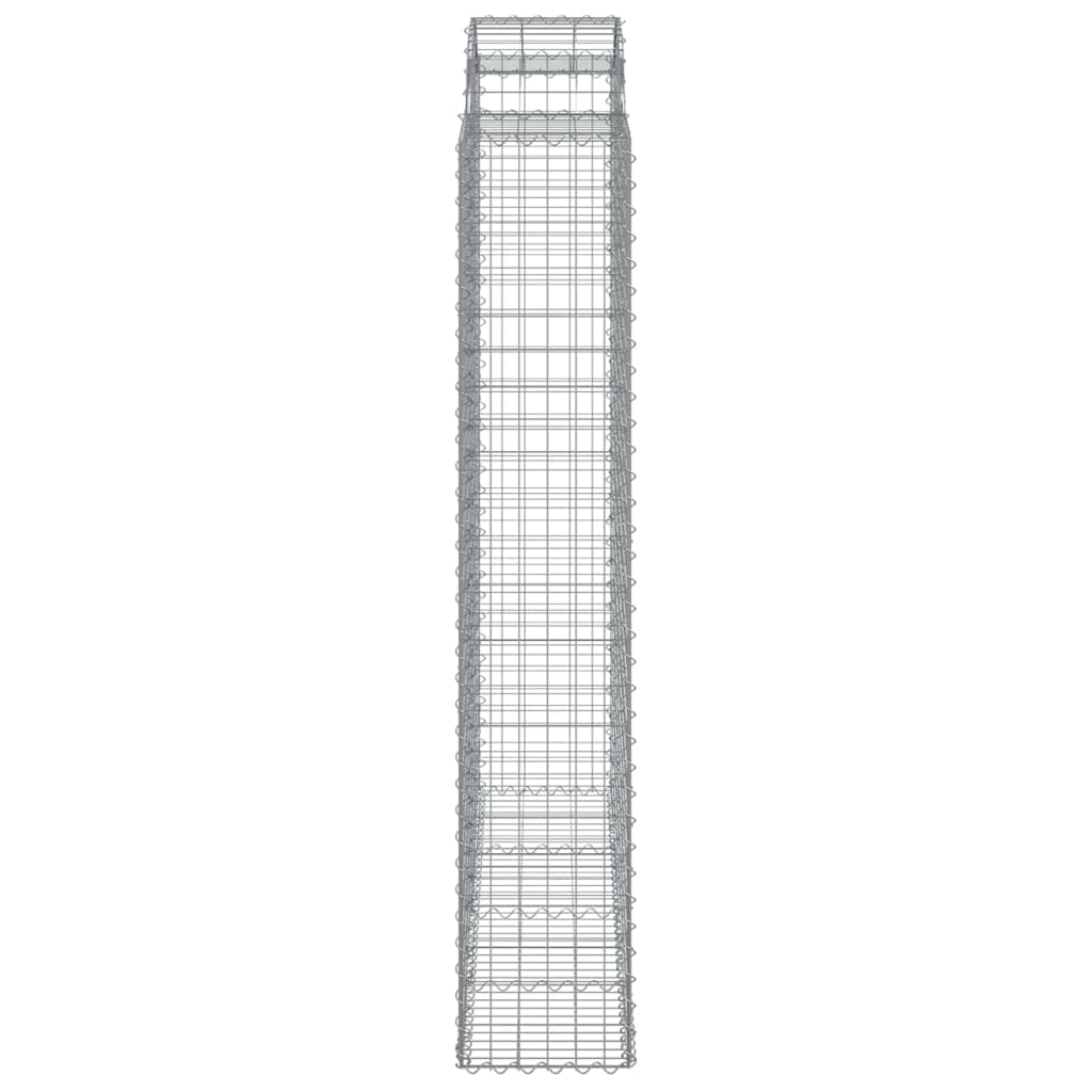 Arched Gabion Baskets 3 pcs 200x50x220/240 cm Galvanised Iron