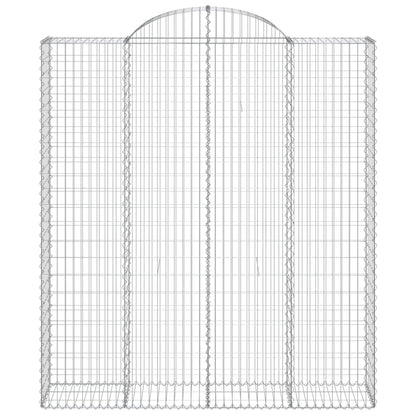 Arched Gabion Baskets 4 pcs 200x50x220/240 cm Galvanised Iron