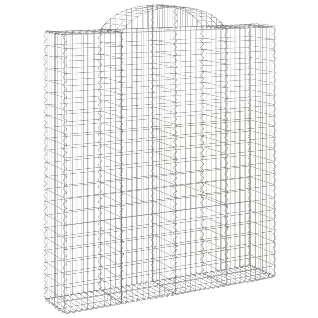 Arched Gabion Baskets 8 pcs 200x50x220/240 cm Galvanised Iron