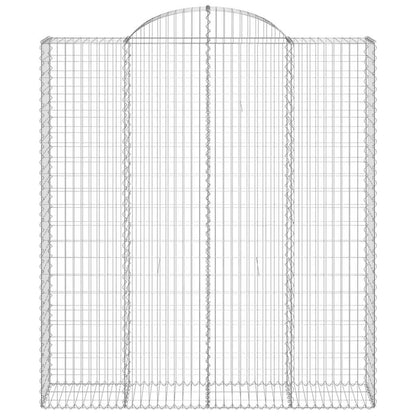 Arched Gabion Baskets 9 pcs 200x50x220/240 cm Galvanised Iron