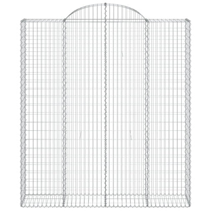 Arched Gabion Baskets 10 pcs 200x50x220/240 cm Galvanised Iron