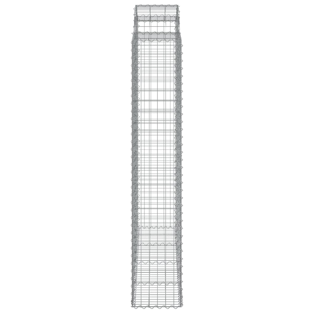 Arched Gabion Baskets 10 pcs 200x50x220/240 cm Galvanised Iron