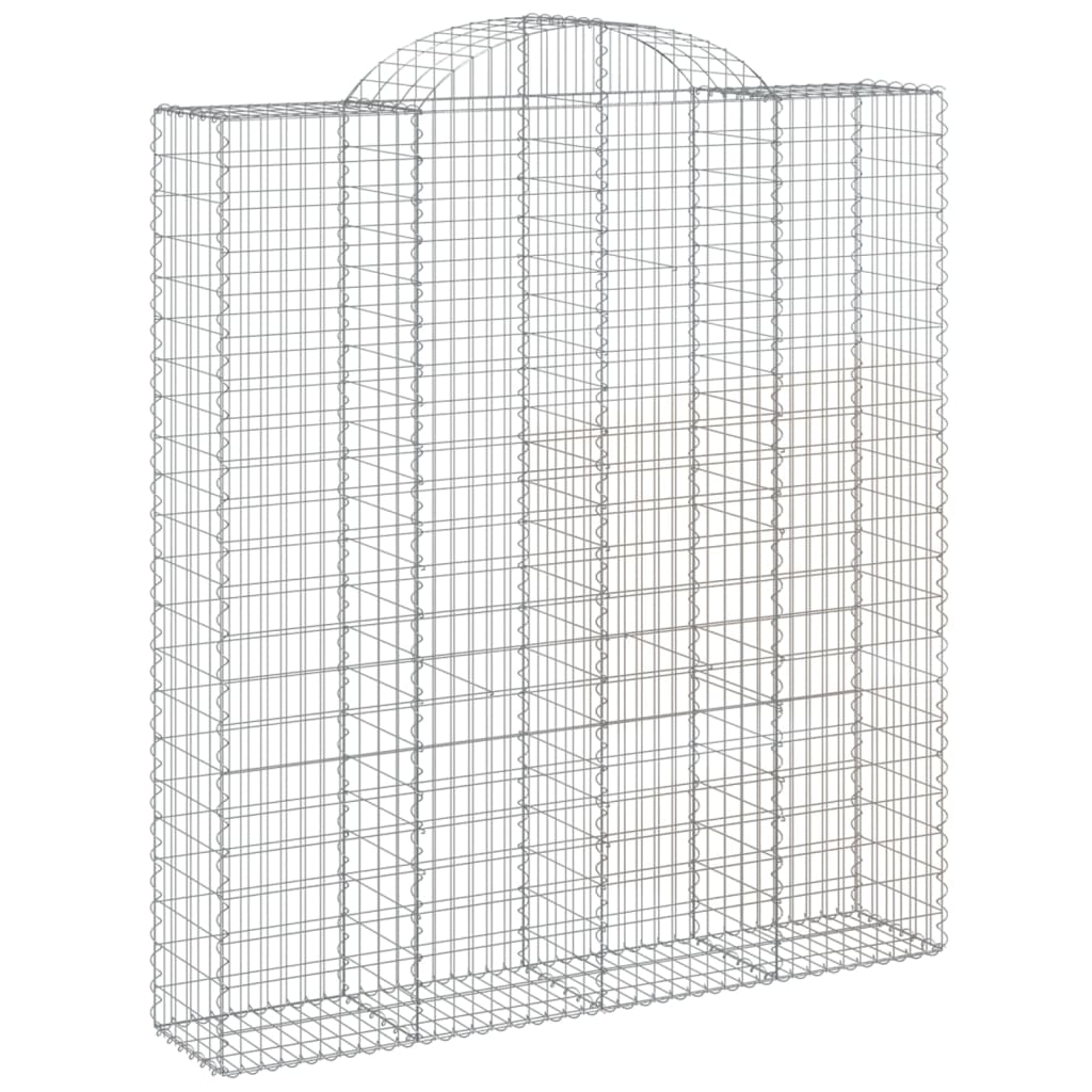 Arched Gabion Baskets 11 pcs 200x50x220/240 cm Galvanised Iron