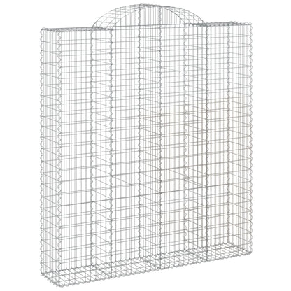 Arched Gabion Baskets 11 pcs 200x50x220/240 cm Galvanised Iron