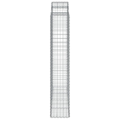 Arched Gabion Baskets 11 pcs 200x50x220/240 cm Galvanised Iron