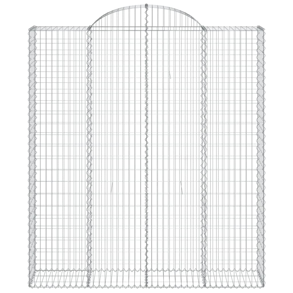 Arched Gabion Baskets 15 pcs 200x50x220/240 cm Galvanised Iron